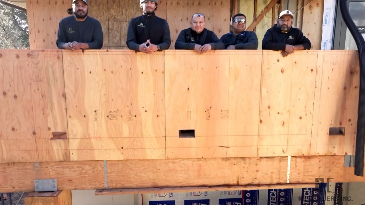 The RC Builders Inc crew on a framing job site